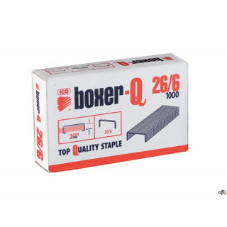 Zszywki SAX/BOXER 26/6 galwanizowane, 1000szt.ISAXBQ26/6