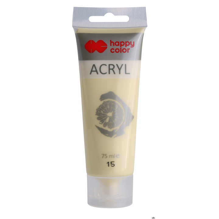 Farba akrylowa 75ml, jasnożółty limonkowy, Happy Color HA 7370 0075-15