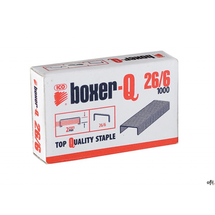 Zszywki SAX/BOXER 26/6 galwanizowane, 1000szt.ISAXBQ26/6
