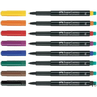 Foliopis z gumką OHP MULTIMARK M 1.0 czarny 10szt 152599 FABER-CASTELL