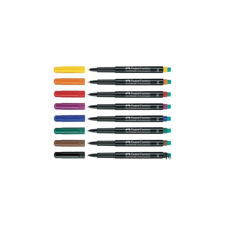 Foliopis z gumką OHP MULTIMARK M 1.0 czarny 10szt 152599 FABER-CASTELL