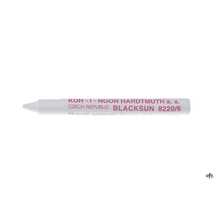 Kredka na szkło,porc.8220/6 6 szt. biała olejowa KOH-I-NOOR