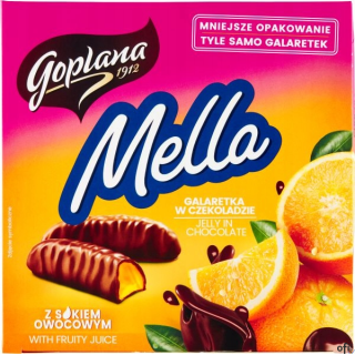 Galaretka GOPLANA MELLA o smaku pomarańczowym w czekoladzie 190g