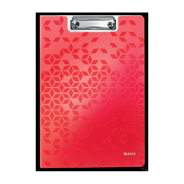 Deska z klipem i okładką Leitz WOW, czerwona 41990026