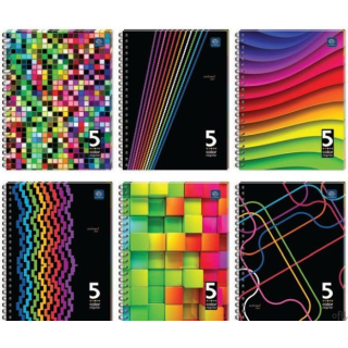 Kołozeszyt B5 100k 5 kolorów registrów miękka oprawa INTERDRUK