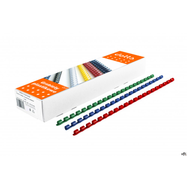 Grzbiety do bindowania DOTTS 5 mm czerwone, opakowanie 100 szt.