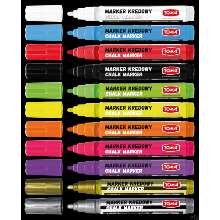 Marker kredowy, końcówka okrągła 4,5mm, 8g tuszu fioletowy TO-292 Toma