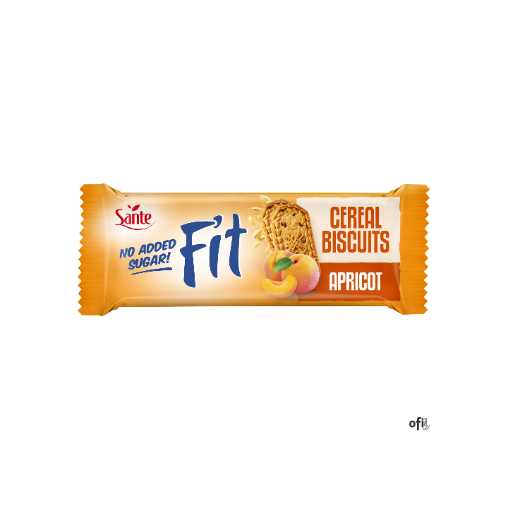 Ciasteczka zbożowe z morelą Fit bez cukru 50g SANTE