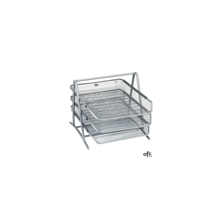 Stojak na dokumenty GR-069S srebrny metalowy siatka GRAND 120-1118
