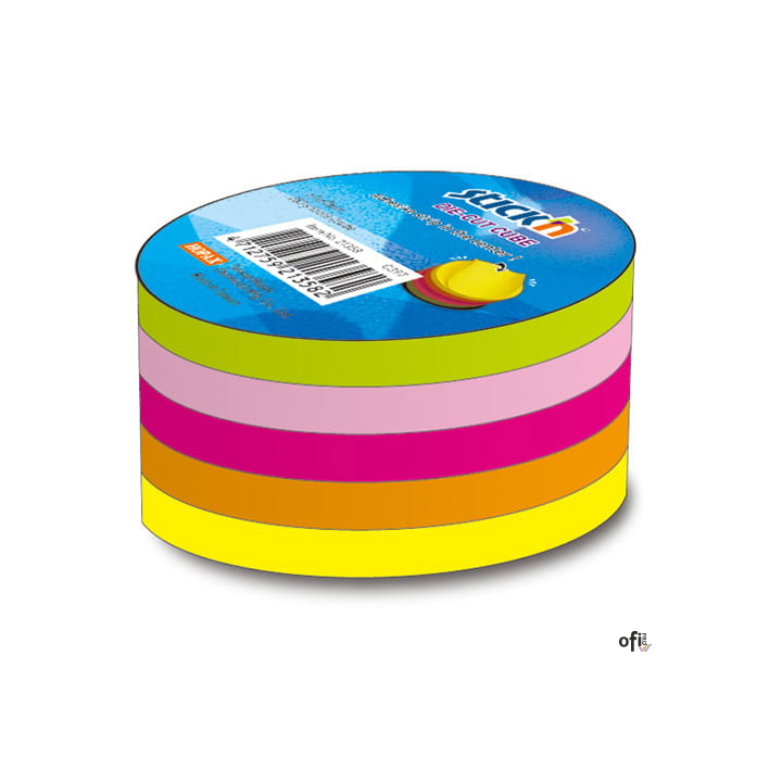 Notes Koło 67x67, Mix 5 Kol.neon STICK`N 250kartek 21358