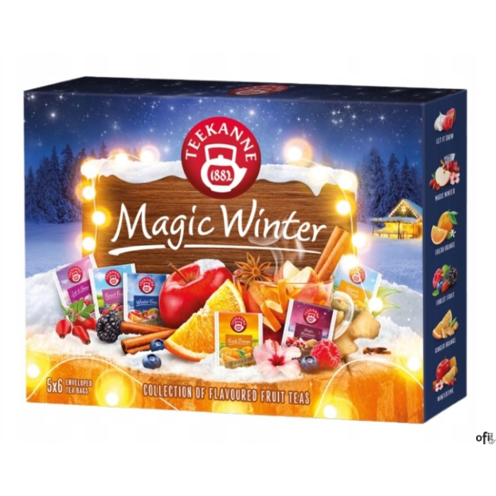 Herbata TEEKANNE Magic Winter Zestaw 30szt (6x5 saszetek) zimowa