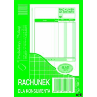 262-5 Rachunek dla konsumenta MICHALCZYK&PROKOP A6 80 kartek