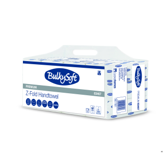 Ręczniki składane celuloza Premium Z-Fold, ZZ, 2400 listków 83467 Bulkysoft