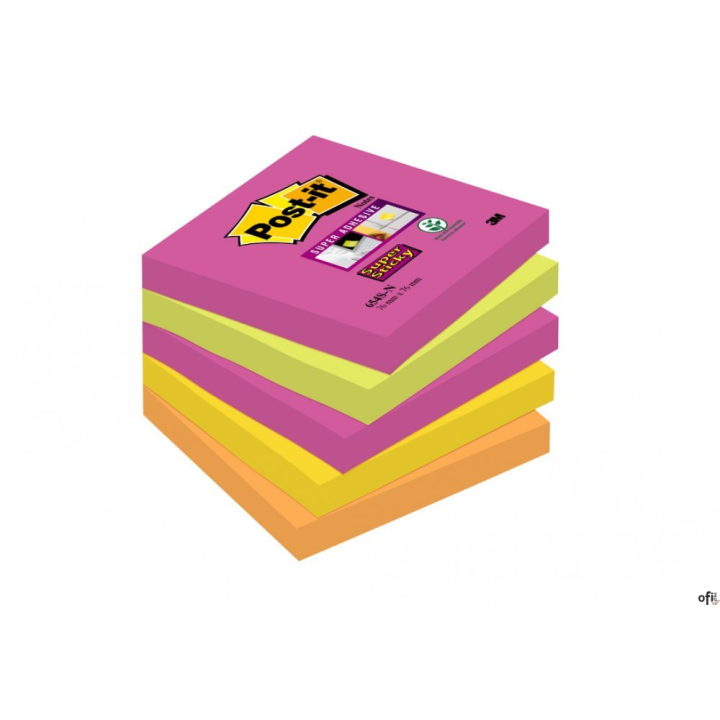 Bloczki 3M POST-IT 6x76mm KAPSZTAD 180k 654S-N 7 Super Sticky 70005280360