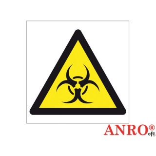Naklejka OSTRZEŻENIE PRZED SKAŻENIEM BIOLOGICZNYM ZZ-16O F 200X200 ANPRO